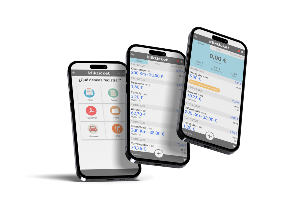 Digitalización de facturas Gestionar tickets desde la App Klikticket